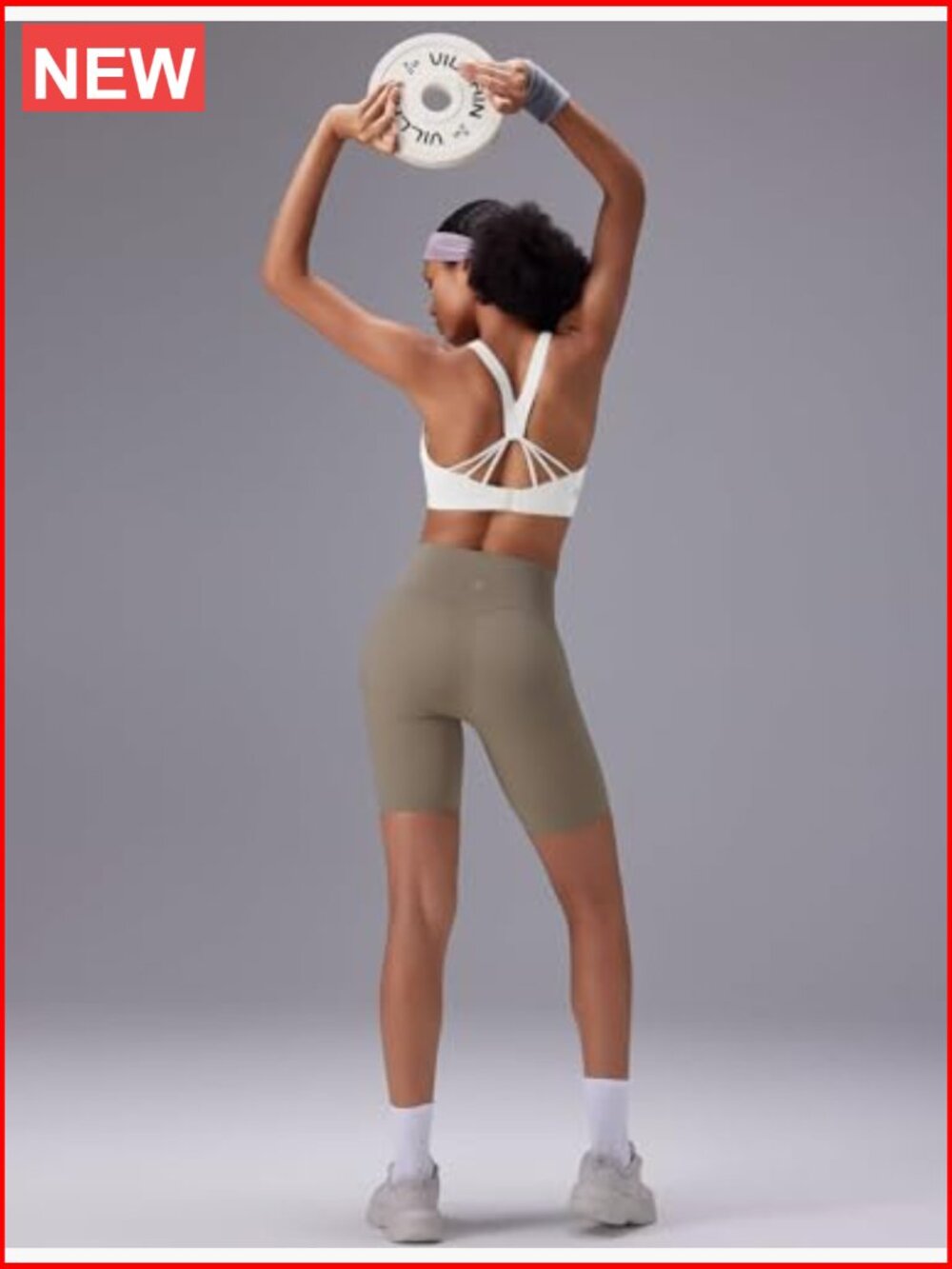 High Impact Sports Bra, Adjustable Racerback, Padded Molded Cup, Wirefree View 5